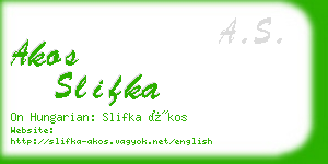 akos slifka business card